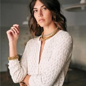 Sezane Philippe Cardigan in Cream - Small